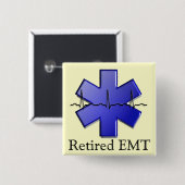 Gepensioneerde EMT-cadeaus Vierkante Button 5,1 Cm (Voorkant /achterkant)