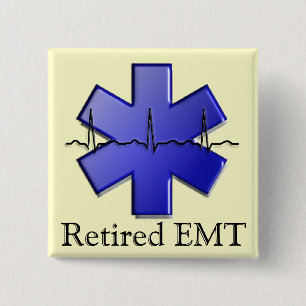 Gepensioneerde EMT-cadeaus Vierkante Button 5,1 Cm