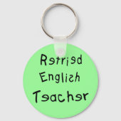 Gepensioneerde Engelse leraar (MISPELLED) Sleutelhanger (Voorkant)