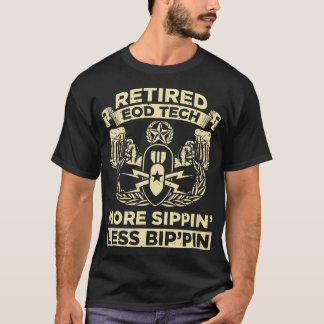 Gepensioneerde EOD Tech Explosieve Ordnance Afvoer T-shirt