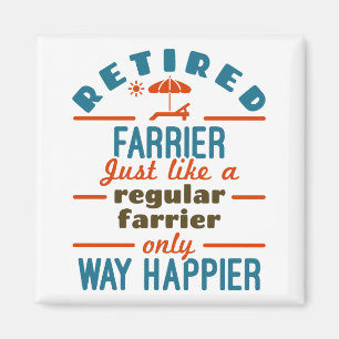 Gepensioneerde Farrier Grappig pensioen gelukkiger Magneet