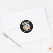 Gepensioneerde Fire Watch ontspanning Ronde Sticker (Envelop)