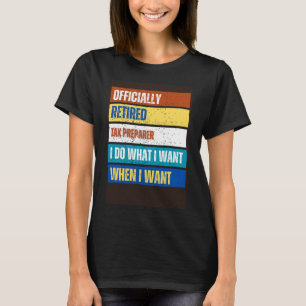 Gepensioneerde fiscaal voorbereider pensioen gepen t-shirt