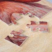 Gepensioneerde Flamingo op het strand met Pet & Zo Legpuzzel (Zijkant)