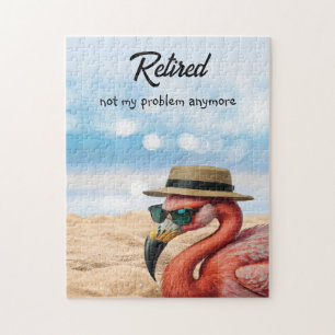 Gepensioneerde Flamingo op het strand met Pet & Zo Legpuzzel