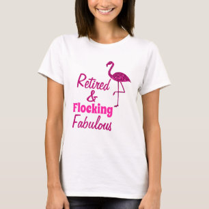 Gepensioneerde Flocking Fabulous sparkly roze flam T-shirt