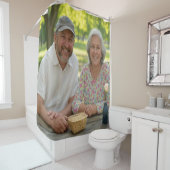 Gepensioneerde foto toevoegen Aanpassen Douchegordijn (In situ)