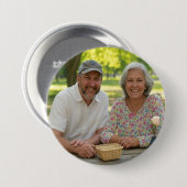 Gepensioneerde foto toevoegen Aanpassen Ronde Button 7,6 Cm (Voorkant /achterkant)