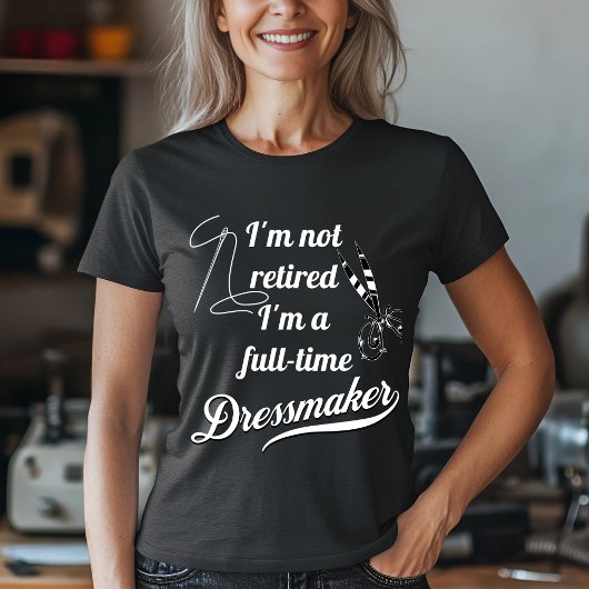 gepensioneerde fulltime naaister t-shirt