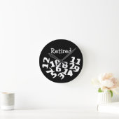 Gepensioneerde Funny Fallen Numbers Ronde Klok (Huis)