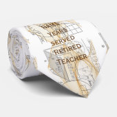 Gepensioneerde fysica-leraarvergelijkingen geperso stropdas (Opgerold)