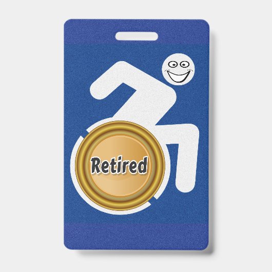 Gepensioneerde gehandicapte badge (Voorzijde)