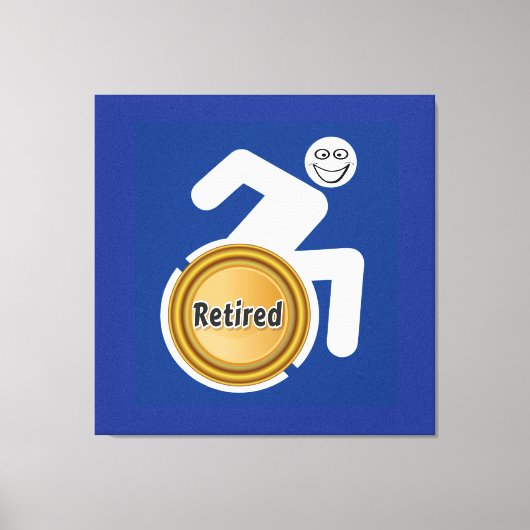 Gepensioneerde gehandicapte canvas afdruk (Voorkant)