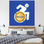 Gepensioneerde gehandicapte canvas afdruk (Insitu (Slaapkamer))