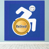Gepensioneerde gehandicapte canvas afdruk (Insitu (Houten vloer))