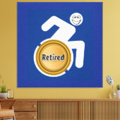 Gepensioneerde gehandicapte canvas afdruk (Insitu (Woonkamer))