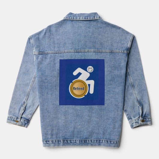 Gepensioneerde gehandicapte denim jacket (Achterkant)