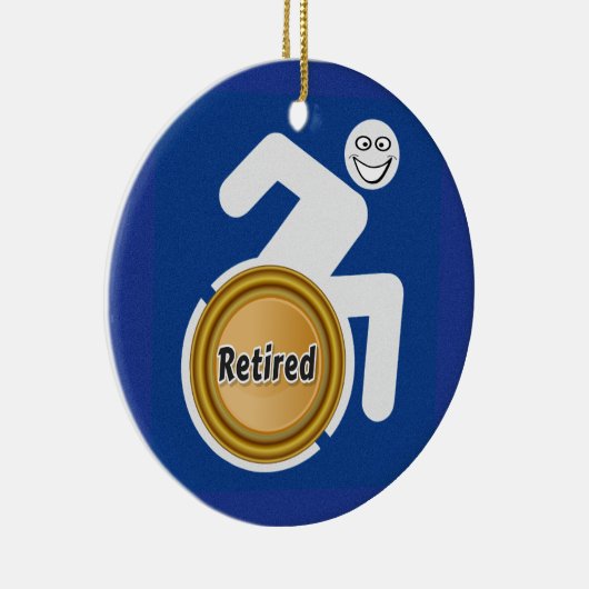 Gepensioneerde gehandicapte keramisch ornament (Rechts)