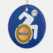 Gepensioneerde gehandicapte keramisch ornament (Links)