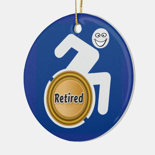 Gepensioneerde gehandicapte keramisch ornament (Links)