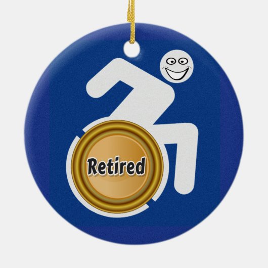 Gepensioneerde gehandicapte keramisch ornament (Achterkant)