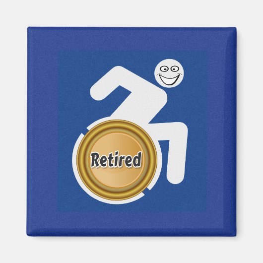 Gepensioneerde gehandicapte magneet (Voorkant)