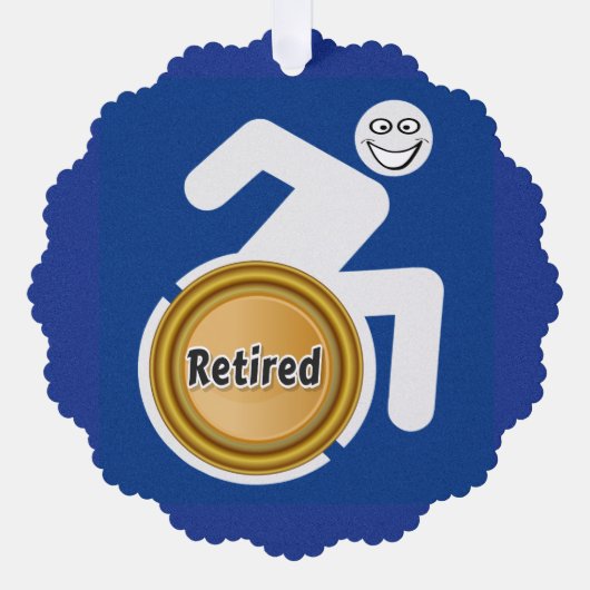 Gepensioneerde gehandicapte ornament kaart (Voorkant)