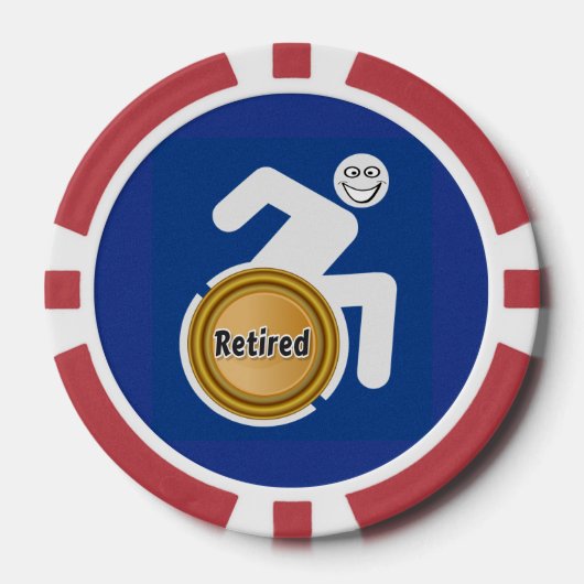 Gepensioneerde gehandicapte poker chips (Voorkant)