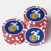 Gepensioneerde gehandicapte poker chips (Opstapeling)
