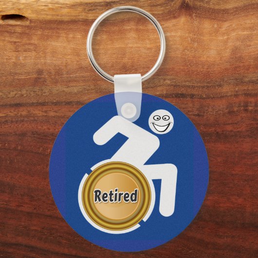 Gepensioneerde gehandicapte sleutelhanger (Achterkant)