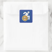 Gepensioneerde gehandicapte vierkante sticker (Tas)