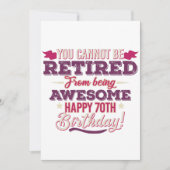 gepensioneerde geweldige 70e verjaardag gezegden save the date (Voorkant)