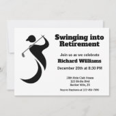 Gepensioneerde golfspeler moderne swingende golfer kaart (Voorkant)