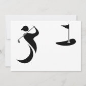 Gepensioneerde golfspeler moderne swingende golfer kaart (Achterkant)