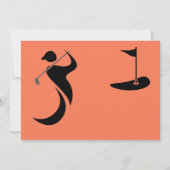 Gepensioneerde golfspeler moderne swingende golfer kaart (Achterkant)