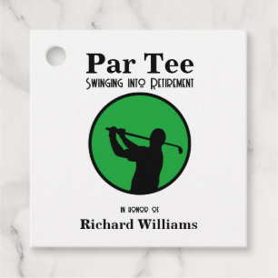 Gepensioneerde golfspeler Swinging in pensioen Bedankjes Labels