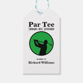 Gepensioneerde golfspeler Swinging in pensioen Cadeaulabel