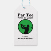 Gepensioneerde golfspeler Swinging in pensioen Cadeaulabel (Achterkant)