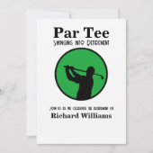 Gepensioneerde golfspeler Swinging in pensioen Kaart (Voorkant)