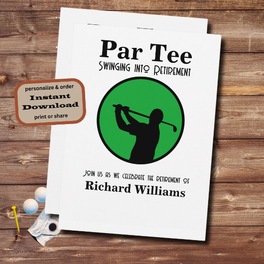 Gepensioneerde golfspeler Swinging in pensioen Kaart