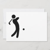 Gepensioneerde golfspeler Swinging in Pensioen-mod Kaart (Achterkant)