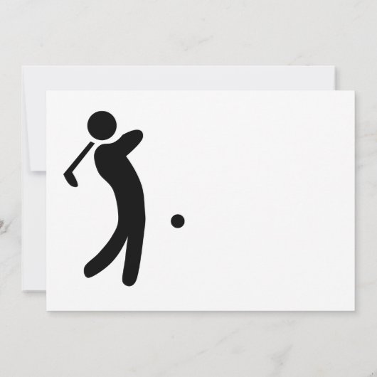 Gepensioneerde golfspeler Swinging in Pensioen-mod Kaart (Achterkant)