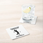 Gepensioneerde golfspeler Swinging in Pensioen-mod Kartonnen Onderzetters (Insitu)