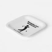 Gepensioneerde golfspeler Swinging in Pensioen-mod Papieren Bordje (Gebogen)