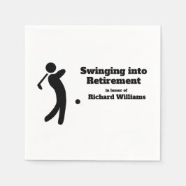 Gepensioneerde golfspeler Swinging in Pensioen-mod Servet