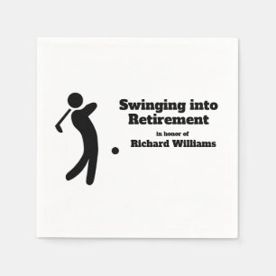 Gepensioneerde golfspeler Swinging in Pensioen-mod Servet