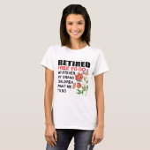 Gepensioneerde grootmoeder voor kleinkinderen t-shirt (Voorkant volledig)