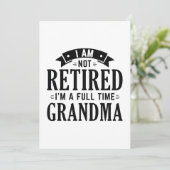 Gepensioneerde grootmoeder voor volledige tijd bedankkaart (Staand voorkant)