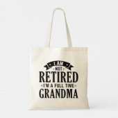 Gepensioneerde grootmoeder voor volledige tijd tote bag (Achterkant)