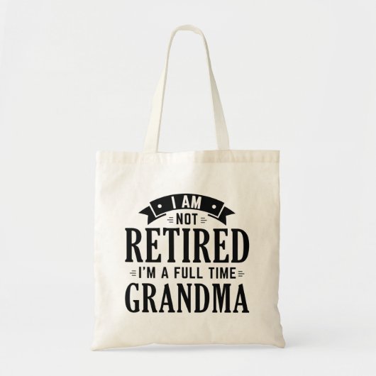 Gepensioneerde grootmoeder voor volledige tijd tote bag (Voorkant)